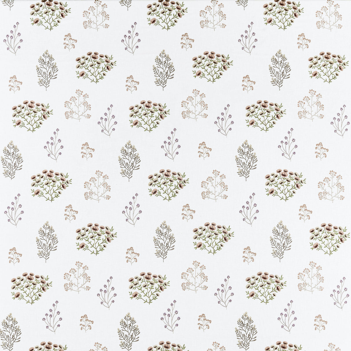 Clarke & Clarke FLORIS BLUSH/DAMSON Fabric