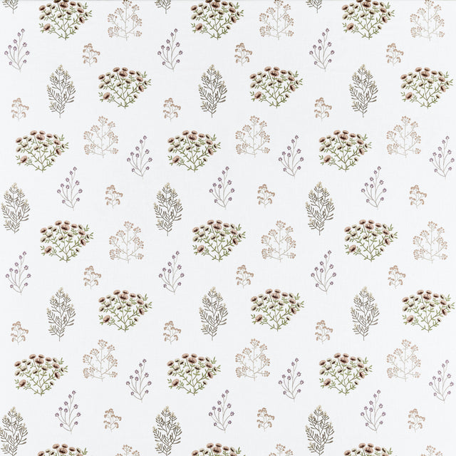 Clarke & Clarke FLORIS BLUSH/DAMSON Fabric