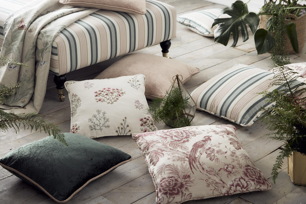 Clarke & Clarke ABELIA BLUSH Upholstery Fabric