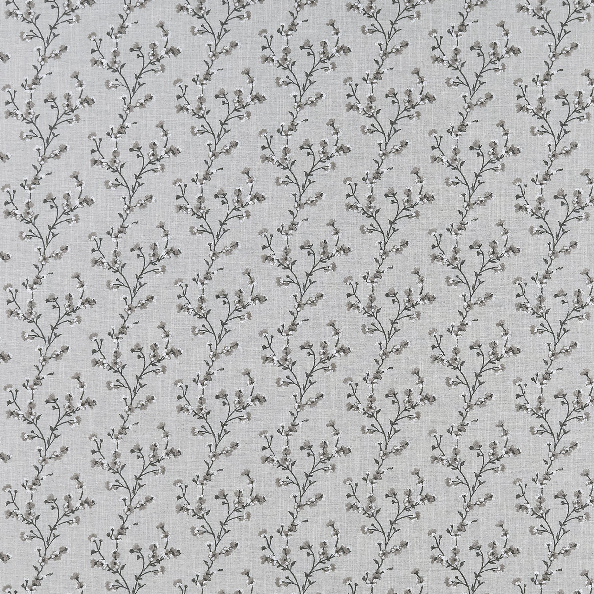 Clarke & Clarke BLOSSOM CHARCOAL Fabric