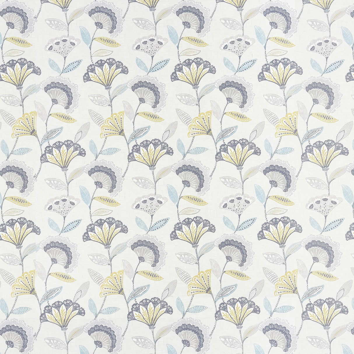 Clarke & Clarke BOHEMIA CHARCOAL/OCHRE Fabric