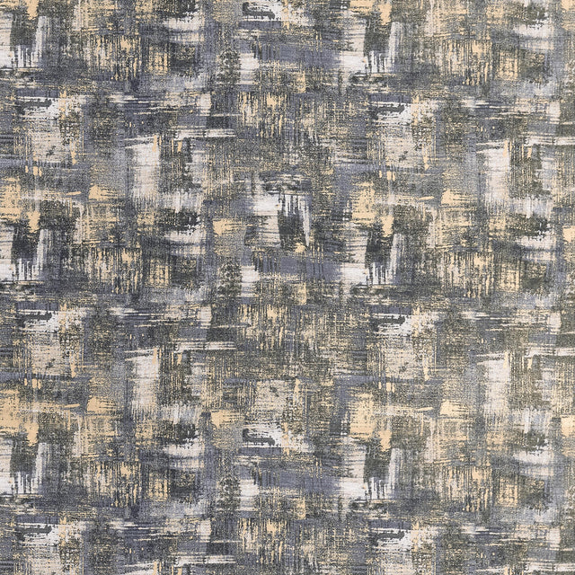 Clarke & Clarke TESSELLATI CHARCOAL/GOLD Fabric