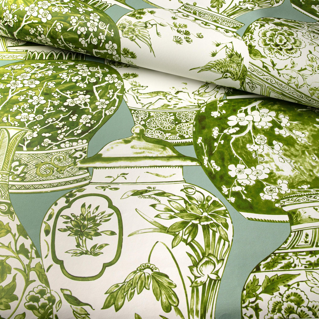 Lee Jofa PANDAN PAPER MIST/JADE Wallpaper