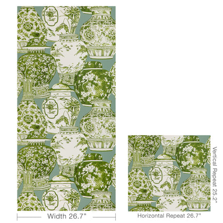Lee Jofa PANDAN PAPER MIST/JADE Wallpaper
