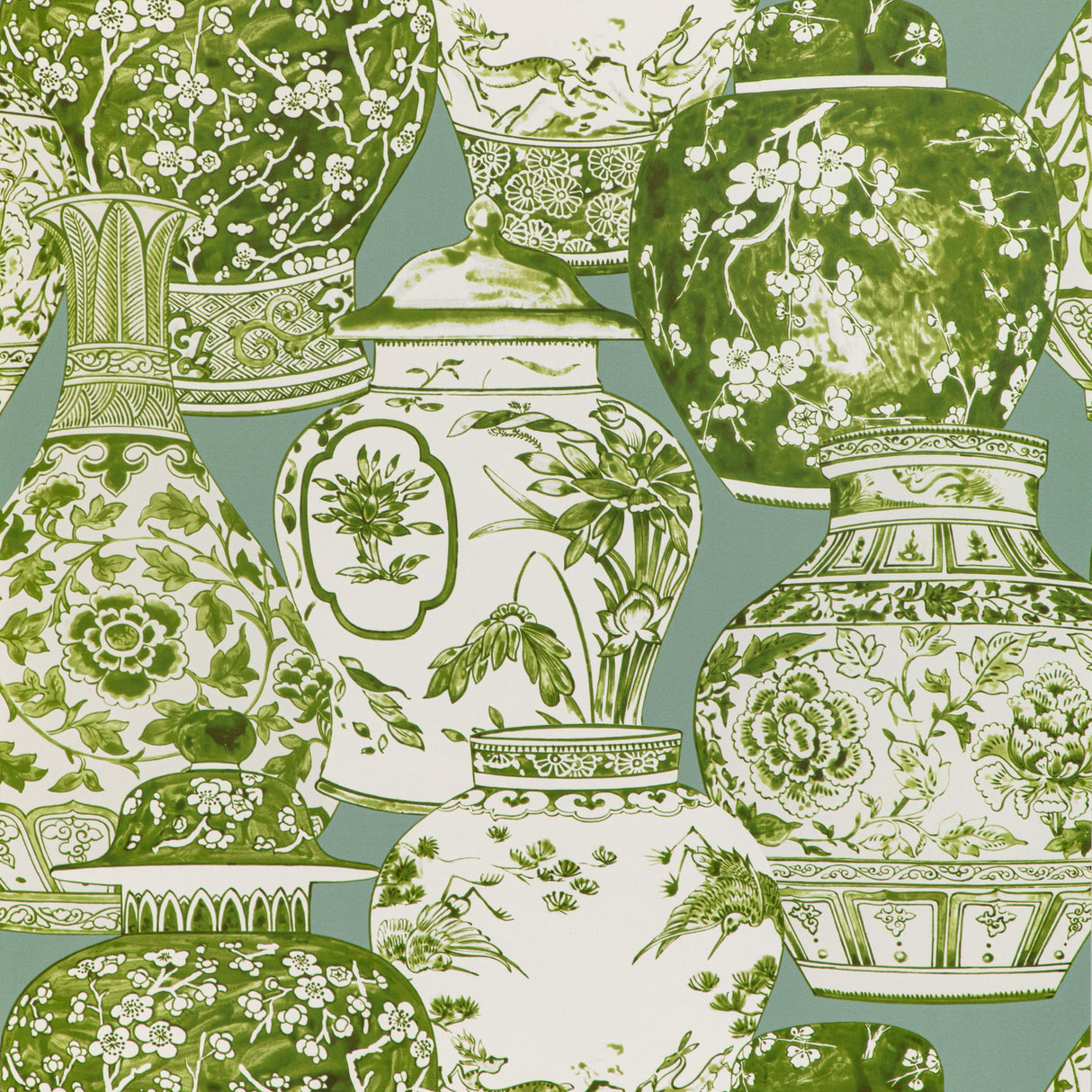Lee Jofa PANDAN PAPER MIST/JADE Wallpaper