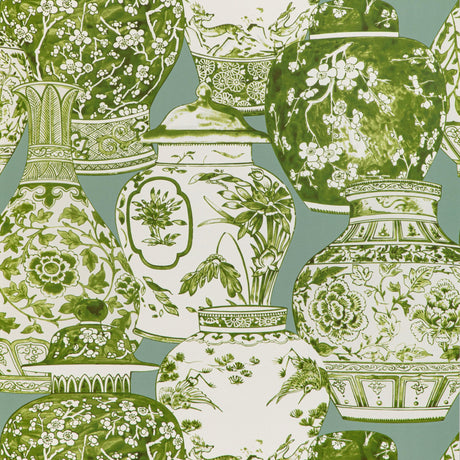 Lee Jofa PANDAN PAPER MIST/JADE Wallpaper