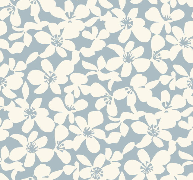 York Designer Series Free Spirit Blue Wallpaper
