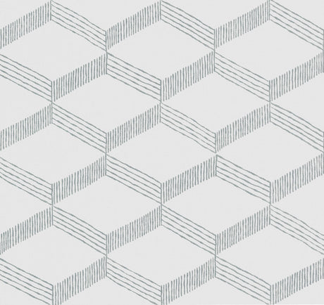 York Designer Series Palisades Paperweave White/Gray Wallpaper