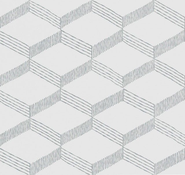 York Designer Series Palisades Paperweave White/Gray Wallpaper