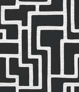York Graphic Polyomino Black/White Wallpaper