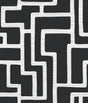 York Graphic Polyomino Black/White Wallpaper