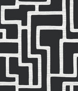 York Graphic Polyomino Black/White Wallpaper