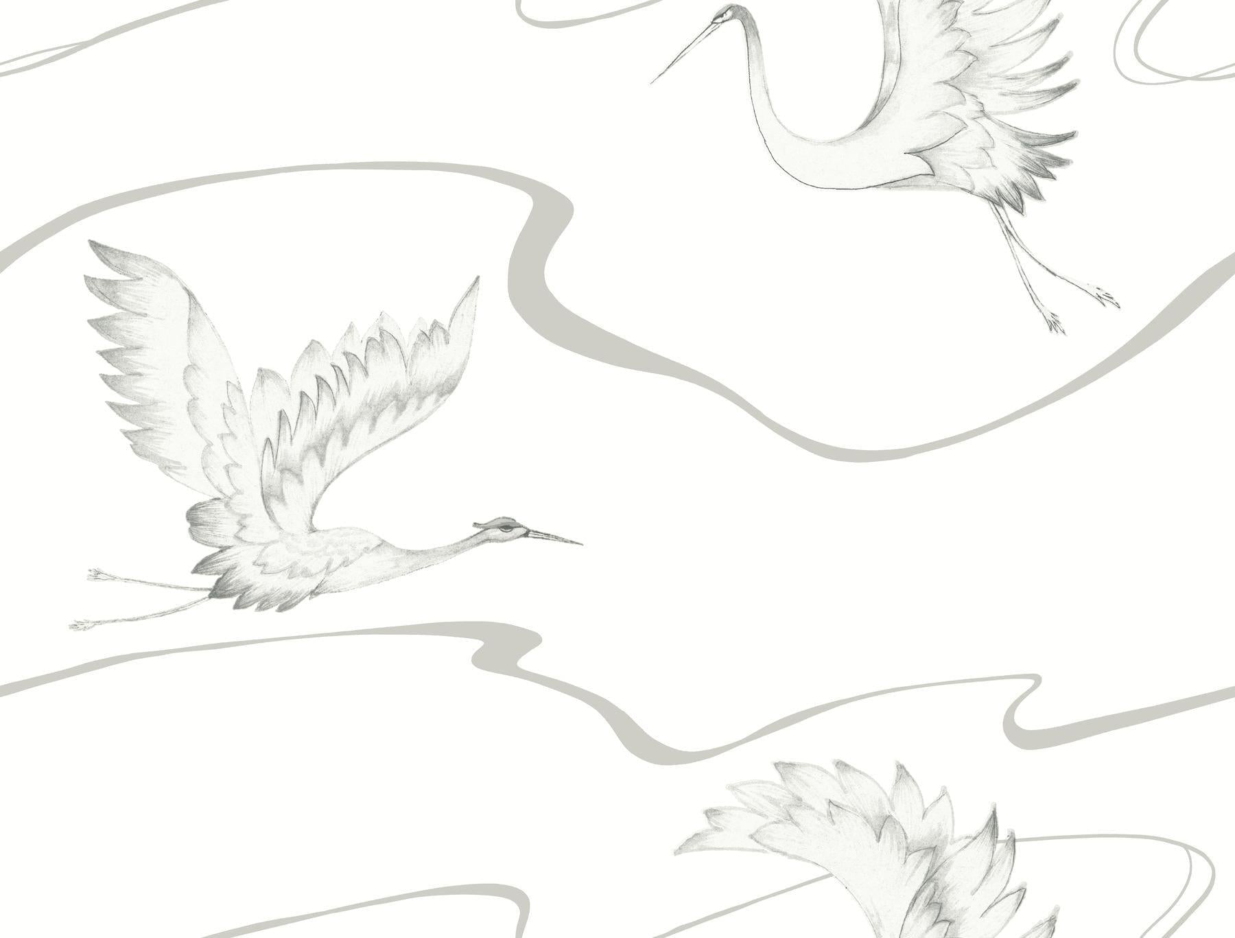 Обои бумажные Fernwater cranes by York