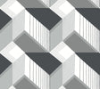 York Graphic Geo Blocks Black/White Wallpaper