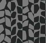 York Primitive Vines Metallic/Black Wallpaper