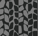 York Primitive Vines Metallic/Black Wallpaper