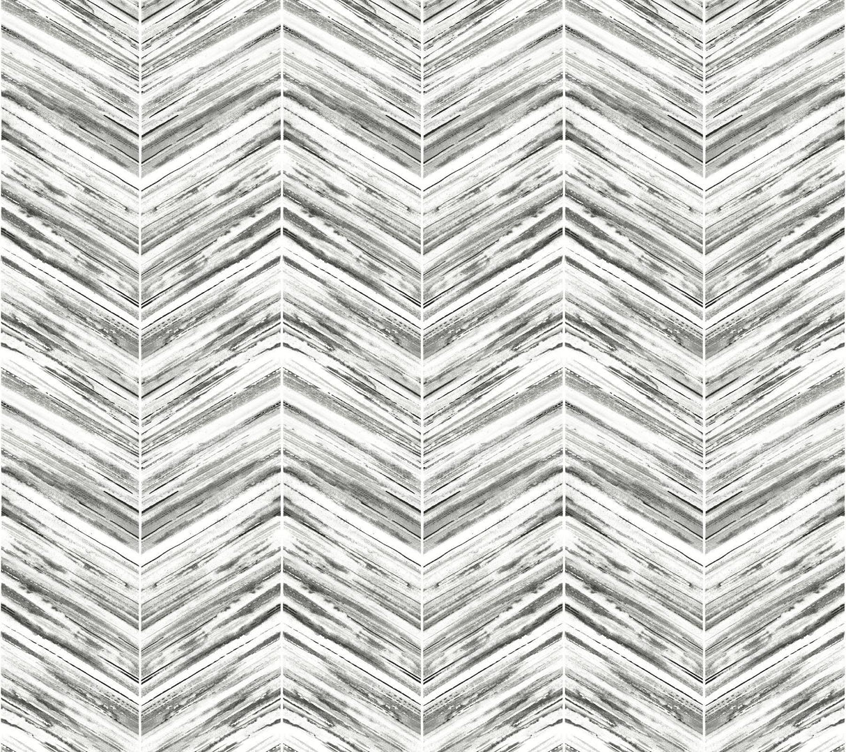 York Petite Watercolor Chevron Black/White Wallpaper