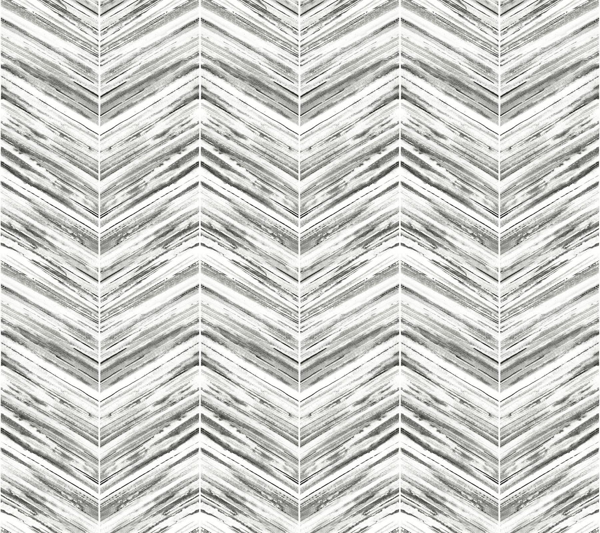 York Petite Watercolor Chevron Black/White Wallpaper
