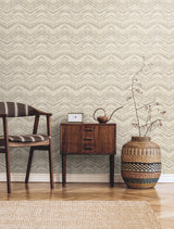 York Petite Watercolor Chevron Cream Wallpaper