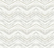 York Petite Watercolor Chevron White/Gray Wallpaper