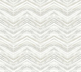 York Petite Watercolor Chevron White/Gray Wallpaper