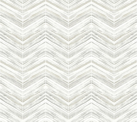 York Petite Watercolor Chevron White/Gray Wallpaper