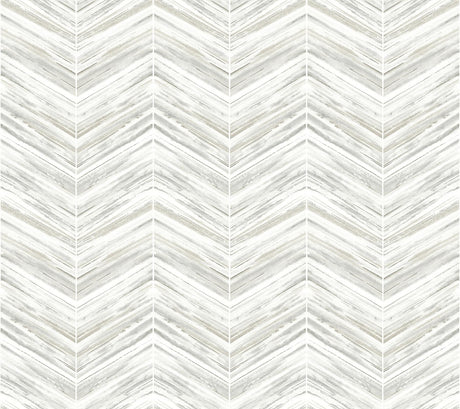 York Petite Watercolor Chevron White/Gray Wallpaper