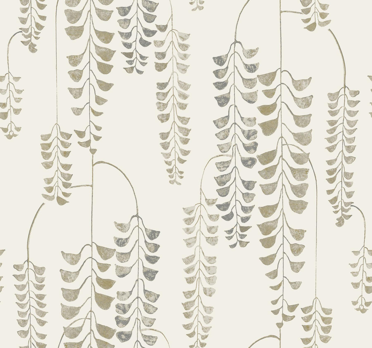 York Deco Wisteria Cream/Gold Wallpaper