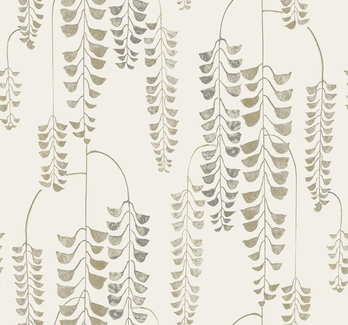 York Deco Wisteria Cream/Gold Wallpaper