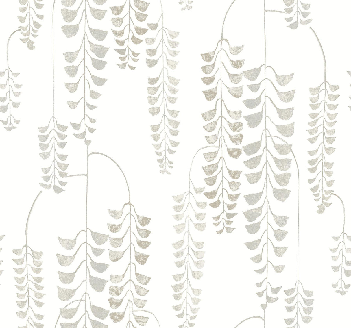 York Deco Wisteria White/Cream Wallpaper