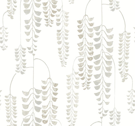 York Deco Wisteria White/Cream Wallpaper
