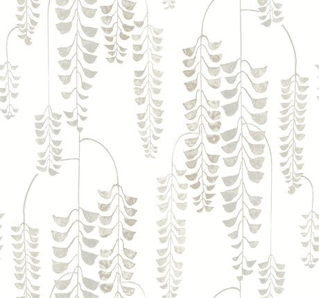 York Deco Wisteria White/Cream Wallpaper