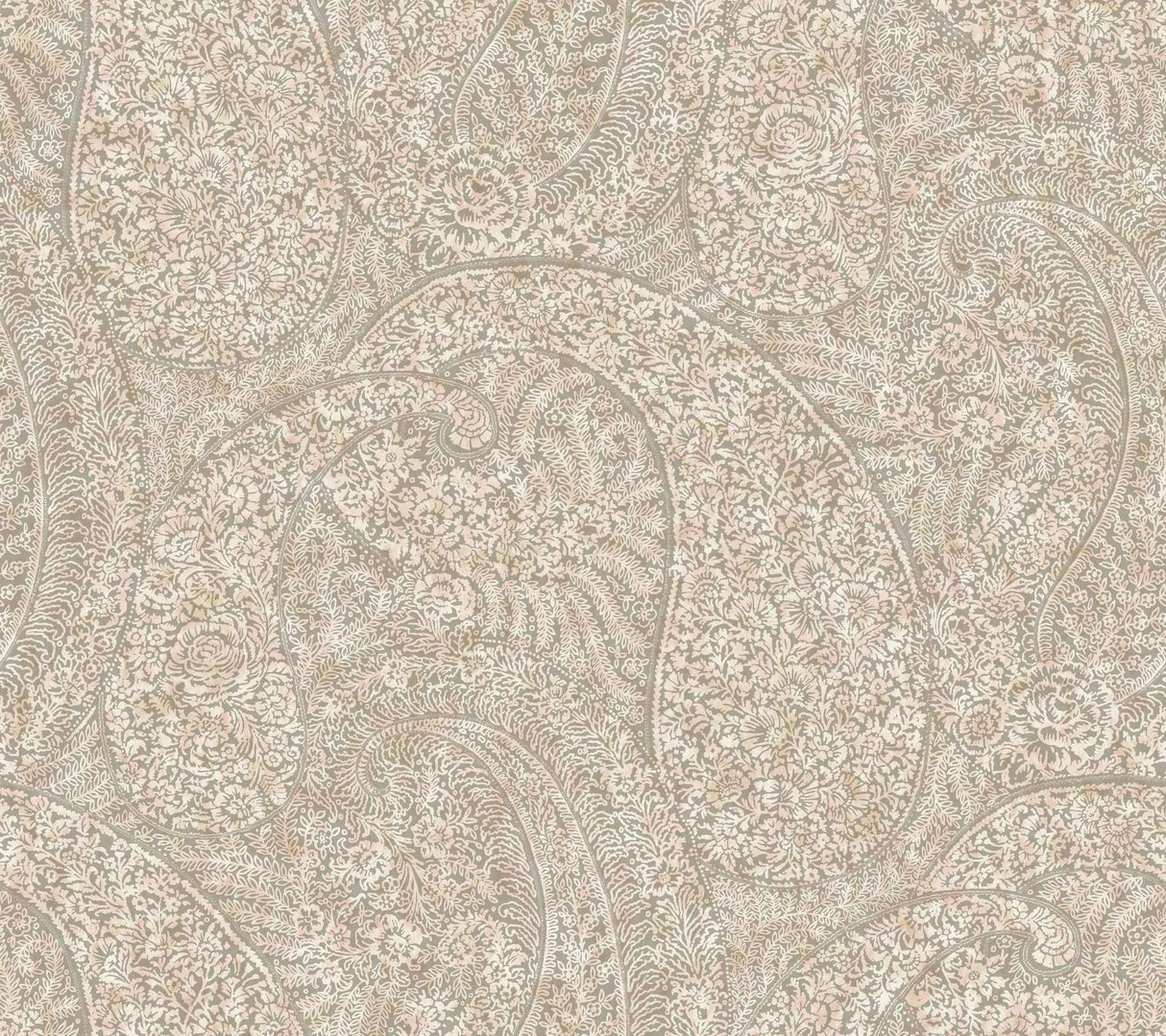 York Designer Series Kashmir Dreams Paisley Pink Wallpaper