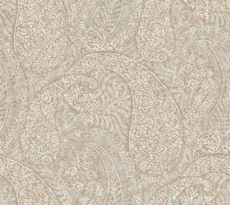 York Designer Series Kashmir Dreams Paisley Pink Wallpaper