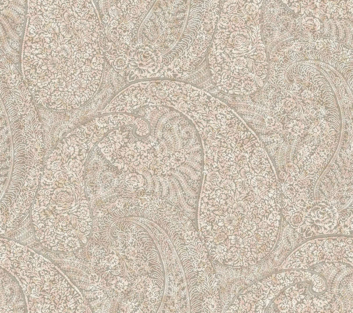Antonina Vella Kashmir Dreams Paisley Pink Wallpaper