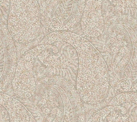 Antonina Vella Kashmir Dreams Paisley Pink Wallpaper