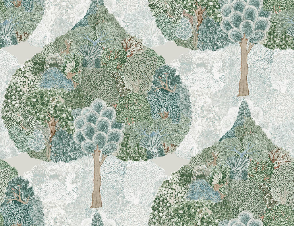 York Designer Series Mystic Forest Green/Teal Wallpaper