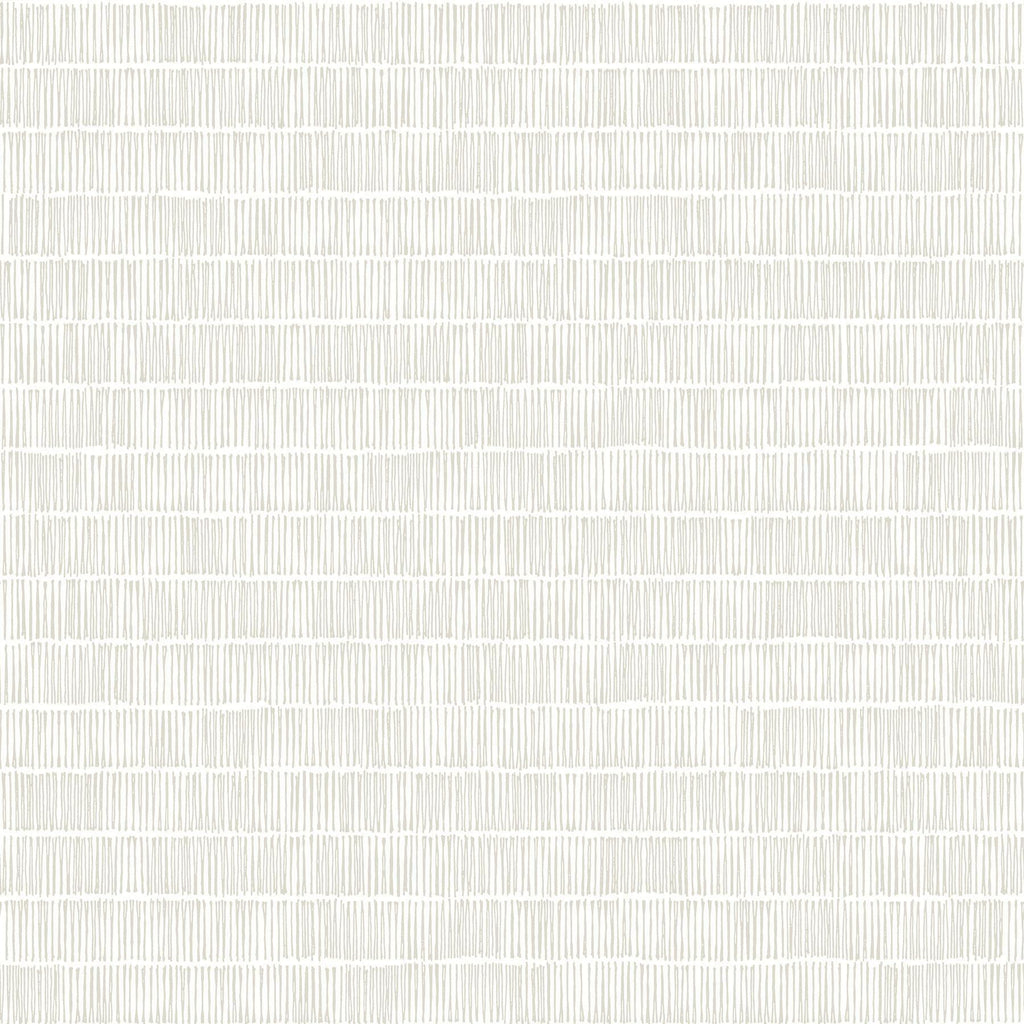 York Horizontal Hash Marks White/Cream Wallpaper