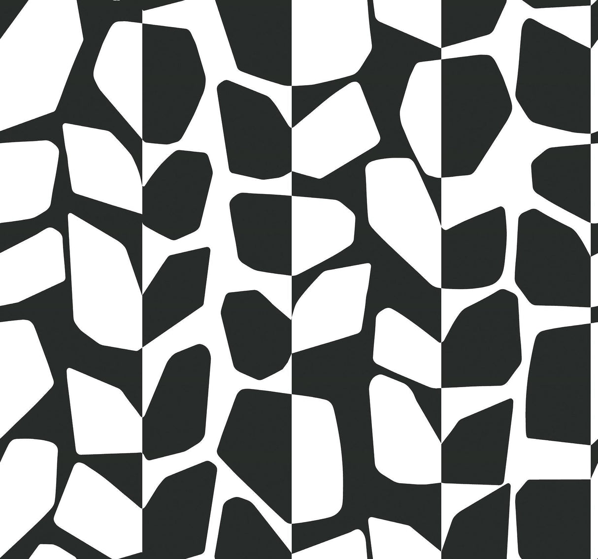 York Primitive Vines Black/White Wallpaper