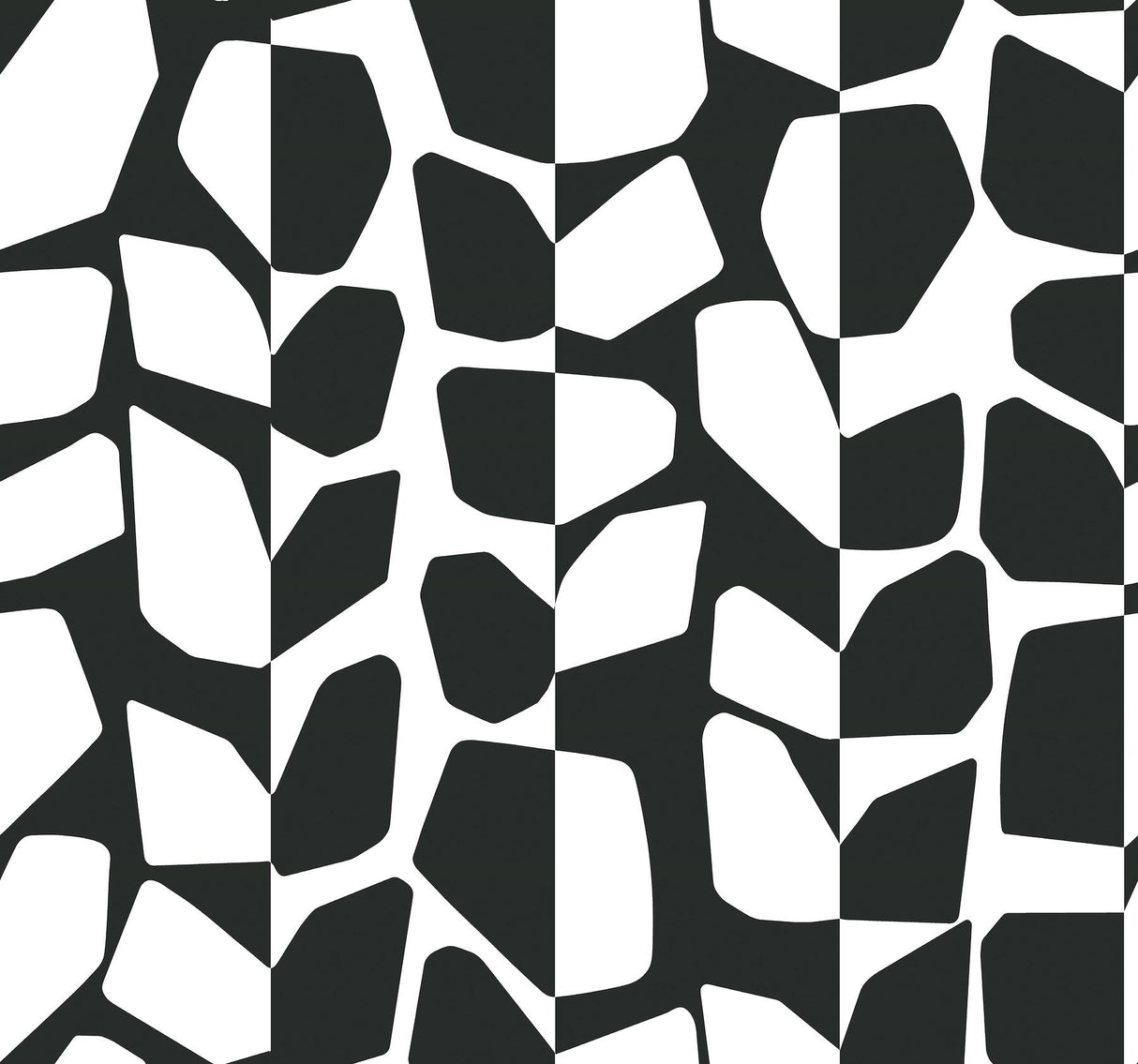 York Primitive Vines Black/White Wallpaper