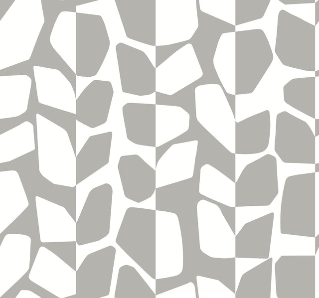 York Primitive Vines Metallic Silver Wallpaper