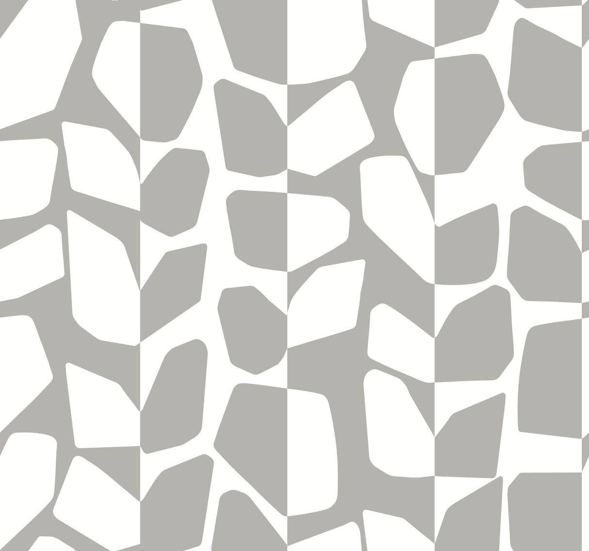 York Primitive Vines Metallic Silver Wallpaper