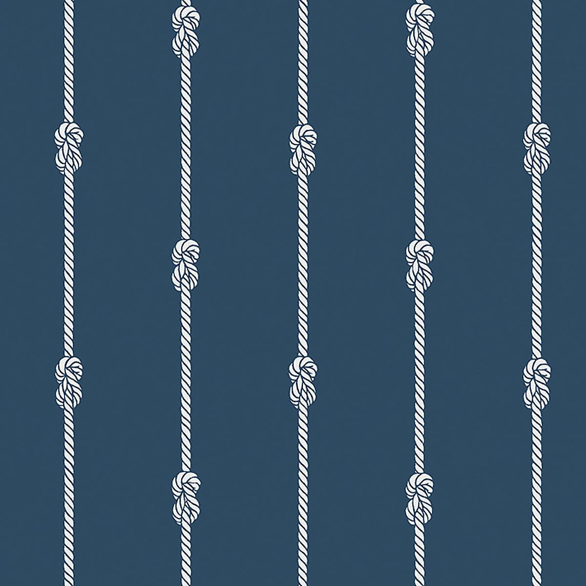 Borastapeter Knot Stripe Navy Wallpaper