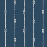 Borastapeter Knot Stripe Navy Wallpaper