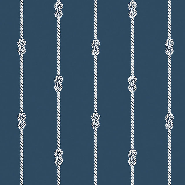 Borastapeter Knot Stripe Navy Wallpaper