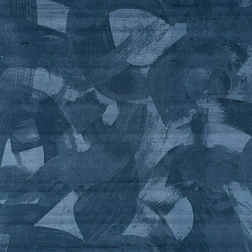 Phillip Jeffries Broad Strokes Blended Blue Wallpaper