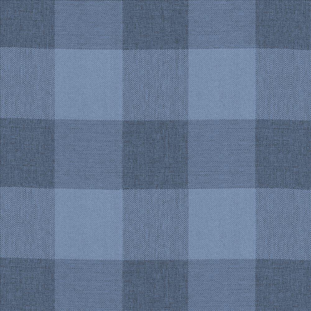 Kasmir Athena Check Indigo Fabric