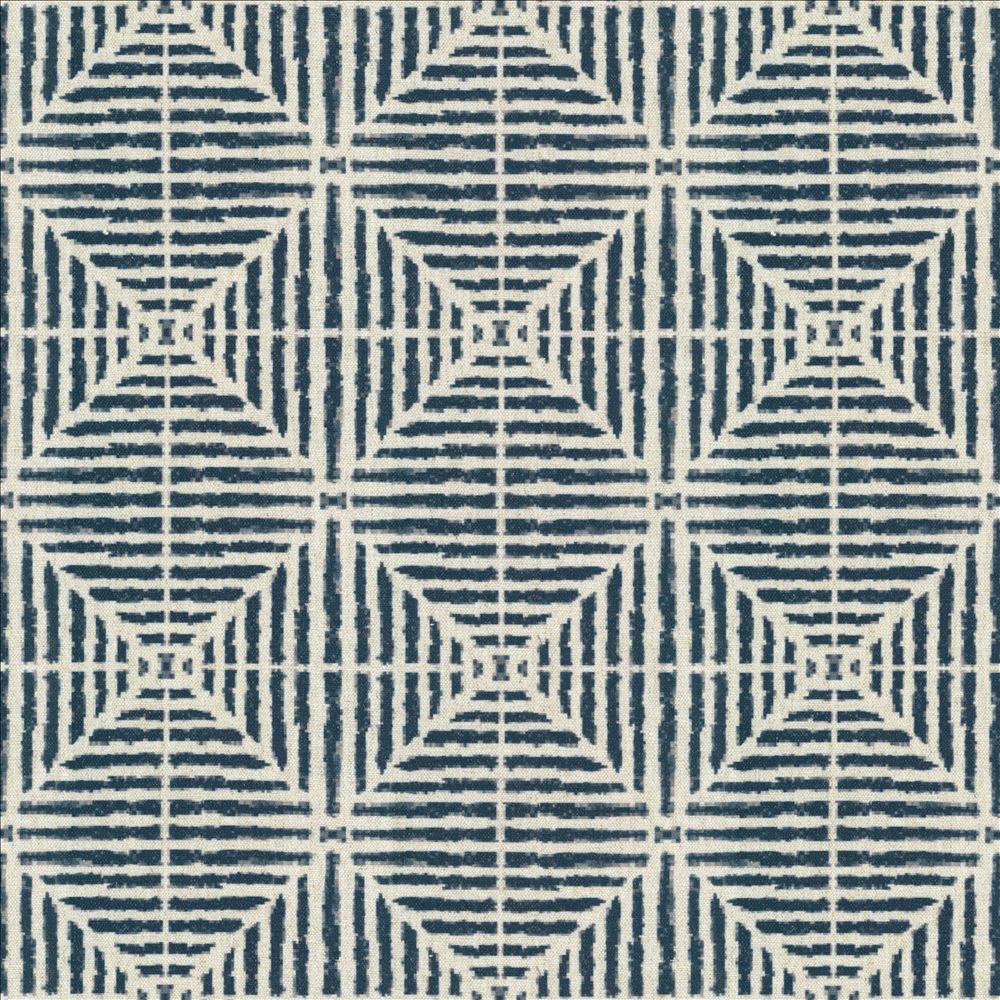 Kasmir Dapper Diamond Navy Fabric