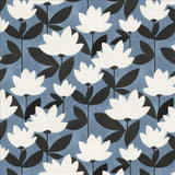 Kasmir Frisky Floral Indigo Fabric