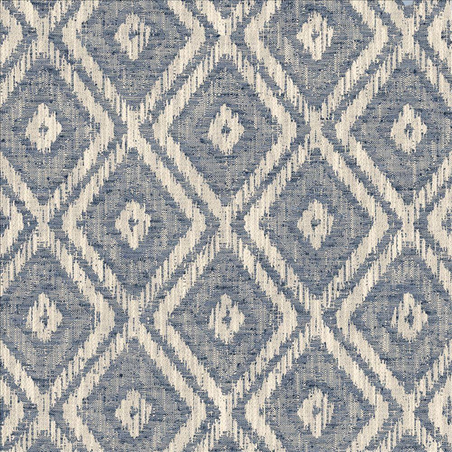 Kasmir Modern Diamond Indigo Fabric